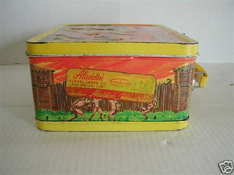 vintage metal american indians lunch boxes|VINTAGE 1955 ALADDIN DANIEL BOONE Indians, METAL .